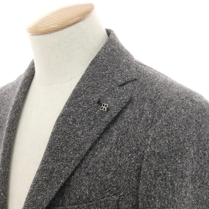 【新品】タリアトーレ TAGLIATORE ソフトツイードウール 2つボタンスーツ ダークグレー【 44 】【 状態ランクN 】【 メンズ 】