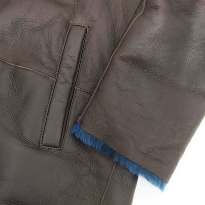 【新品】タリアトーレ TAGLIATORE Shearling ラムムートン フーデッドコート ダークブラウンxダークブルー【 46 】【 状態ランクN 】【 メンズ 】