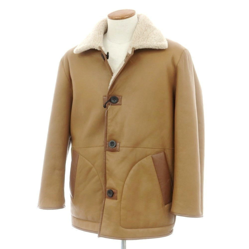 【新品】アルマ ARMA ALINO リバーシブル ムートンラムレザー ブルゾン ブラウンxベージュ【 48 】【 状態ランクN 】【 メンズ 】