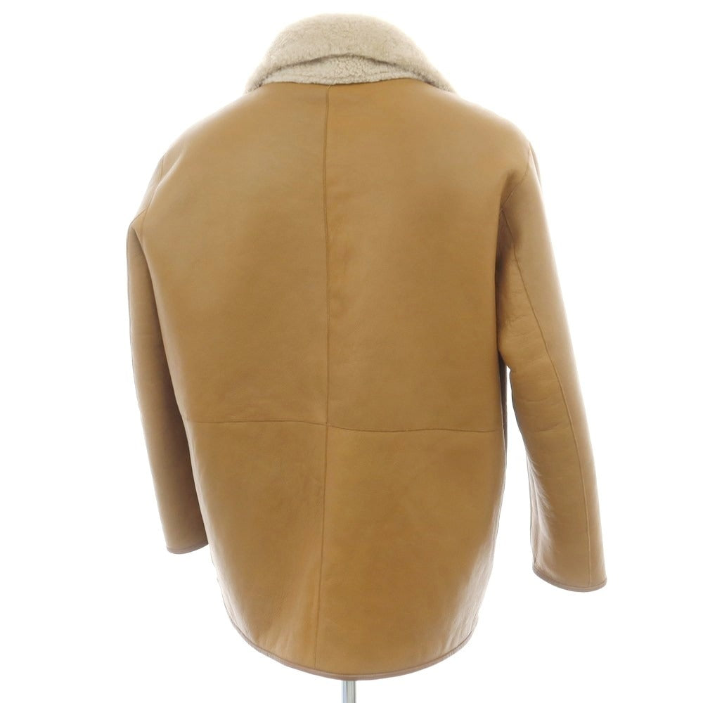 【新品】アルマ ARMA ALINO リバーシブル ムートンラムレザー ブルゾン ブラウンxベージュ【 48 】【 状態ランクN 】【 メンズ 】