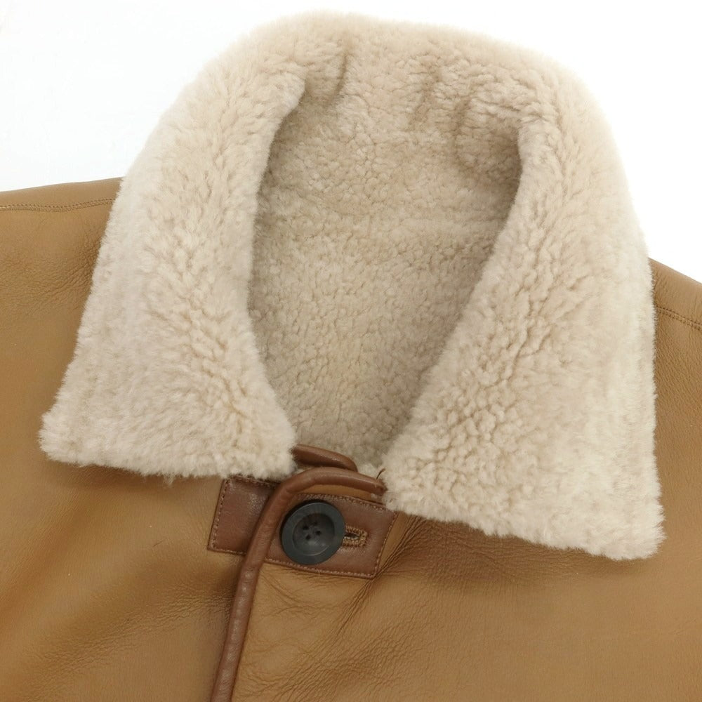 【新品】アルマ ARMA ALINO リバーシブル ムートンラムレザー ブルゾン ブラウンxベージュ【 48 】【 状態ランクN 】【 メンズ 】