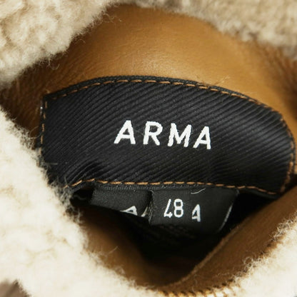 【新品】アルマ ARMA ALINO リバーシブル ムートンラムレザー ブルゾン ブラウンxベージュ【 48 】【 状態ランクN 】【 メンズ 】