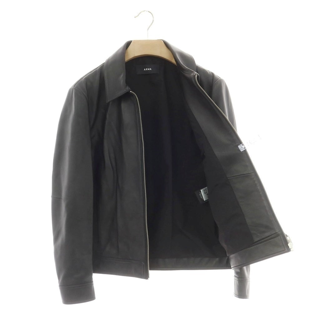【新品】アルマ ARMA WANI ラムレザー ブルゾン ブラック【 46 】【 状態ランクN 】【 メンズ 】