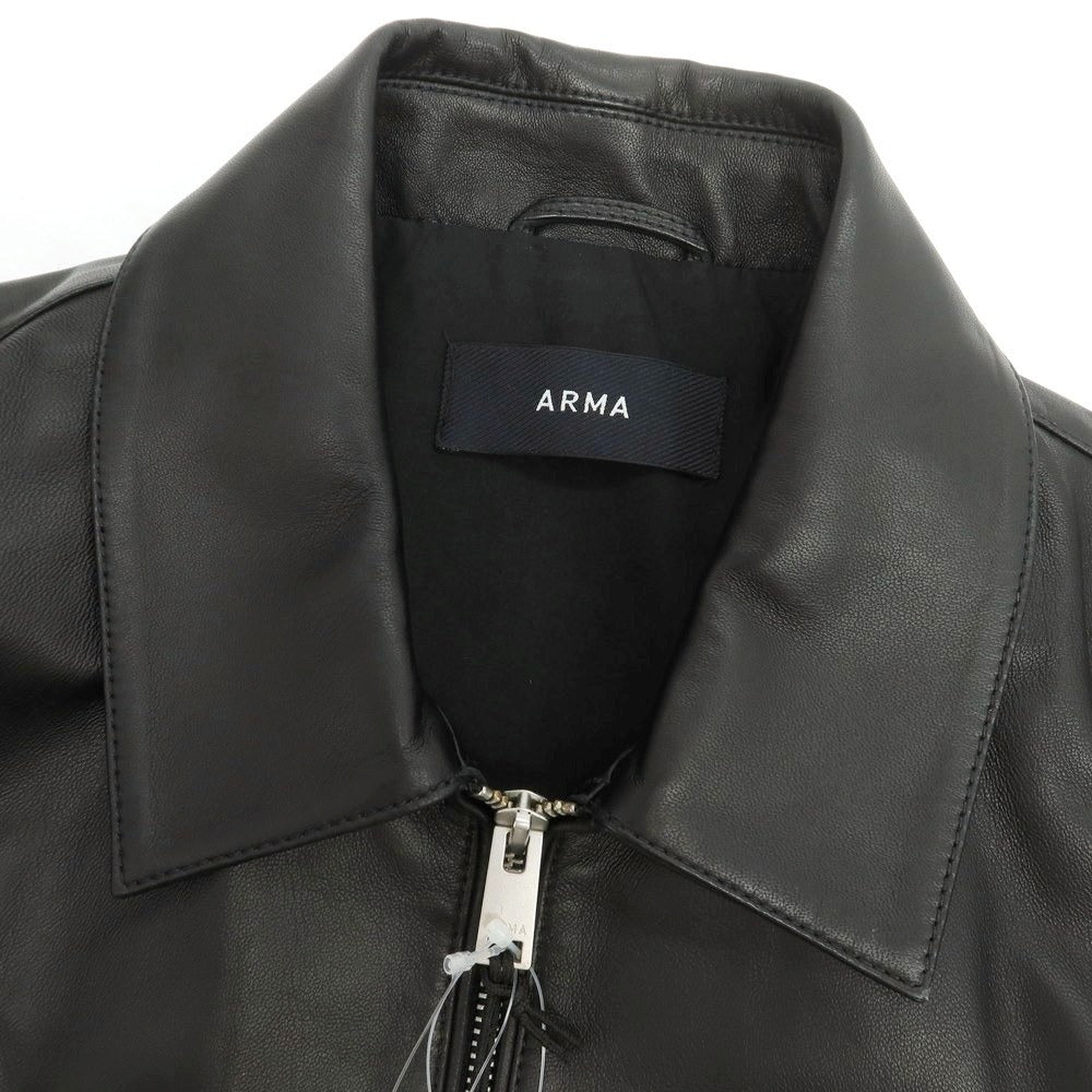 【新品】アルマ ARMA WANI ラムレザー ブルゾン ブラック【 46 】【 状態ランクN 】【 メンズ 】