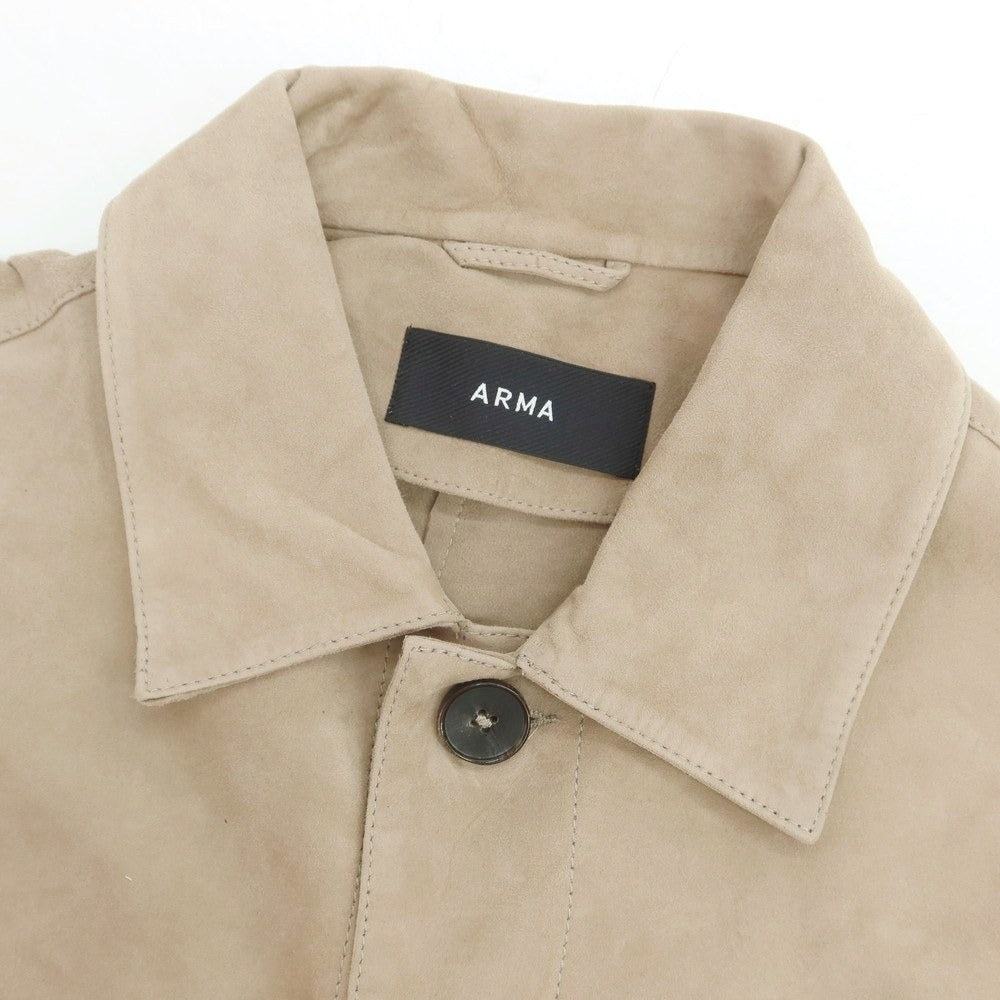 【新品アウトレット】アルマ ARMA PEAK ゴートスエードレザー シャツブルゾン グレートープ【 44 】【 状態ランクN- 】【 メンズ 】