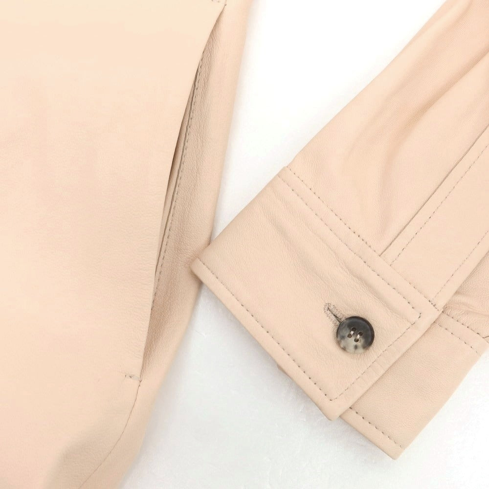 【新品アウトレット】アルマ ARMA LUSH ラムレザー シャツブルゾン サーモンピンク【 48 】【 状態ランクN- 】【 メンズ 】