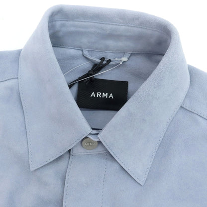 【新品アウトレット】アルマ ARMA RONNIE ゴートスエードレザー シャツブルゾン クラウドブルー【 44 】【 状態ランクN- 】【 メンズ 】
