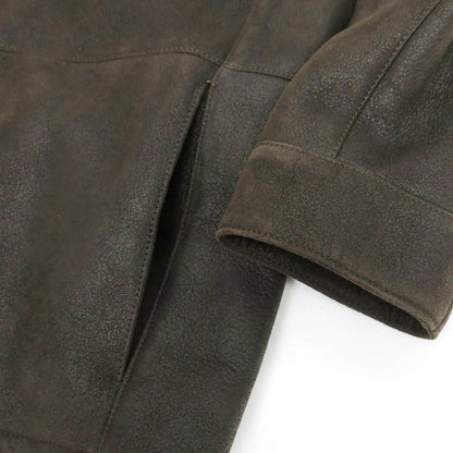 【新品】アルマ ARMA KUSAN ラムムートン レザーブルゾン ダークブラウン【 44 】【 状態ランクN 】【 メンズ 】
