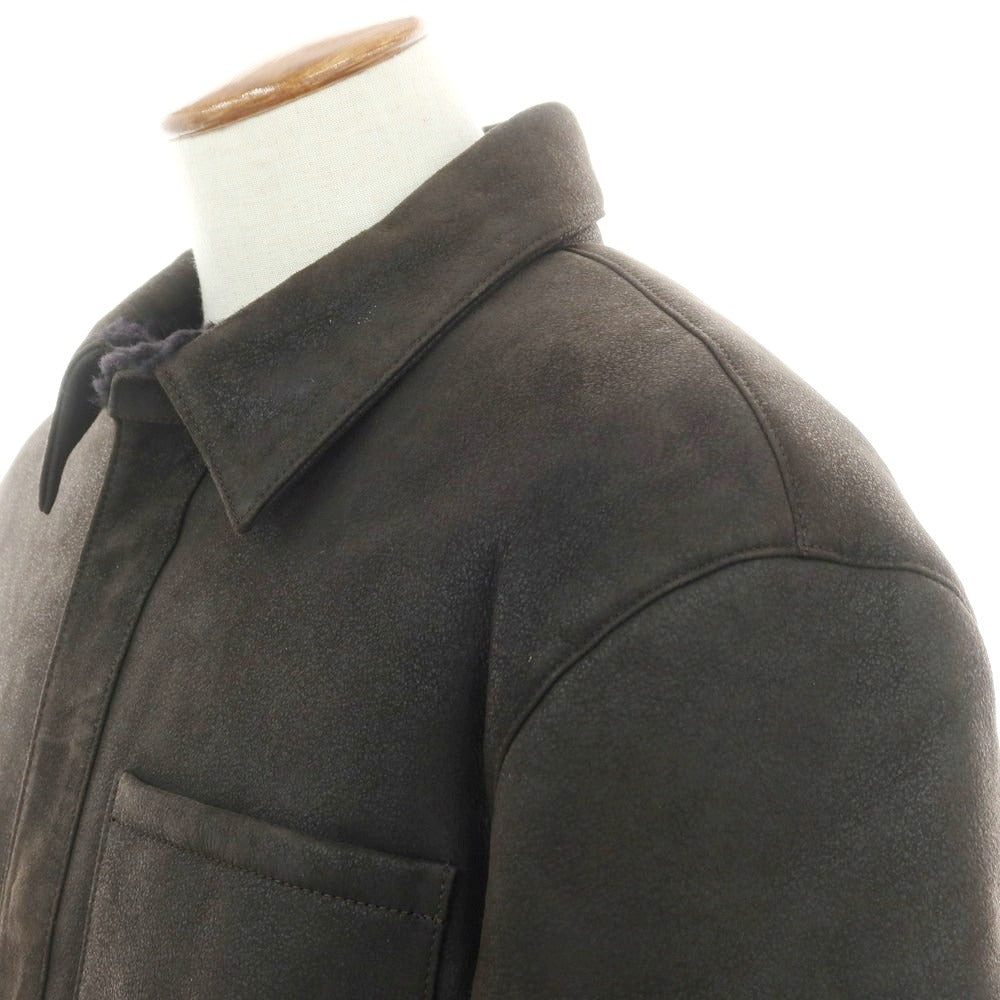 【新品】アルマ ARMA KUSAN ラムムートン レザーブルゾン ダークブラウン【 46 】【 状態ランクN 】【 メンズ 】