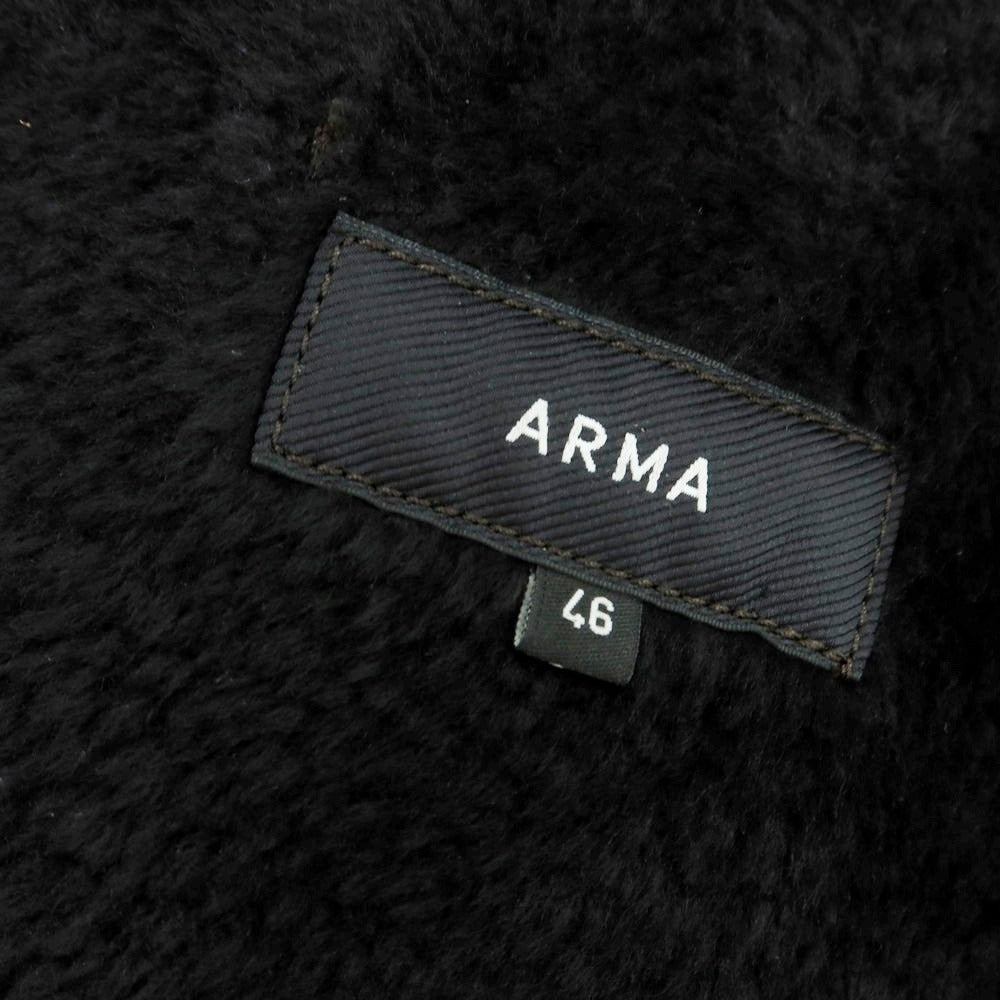 【新品】アルマ ARMA KUSAN ラムムートン レザーブルゾン ダークブラウン【 46 】【 状態ランクN 】【 メンズ 】