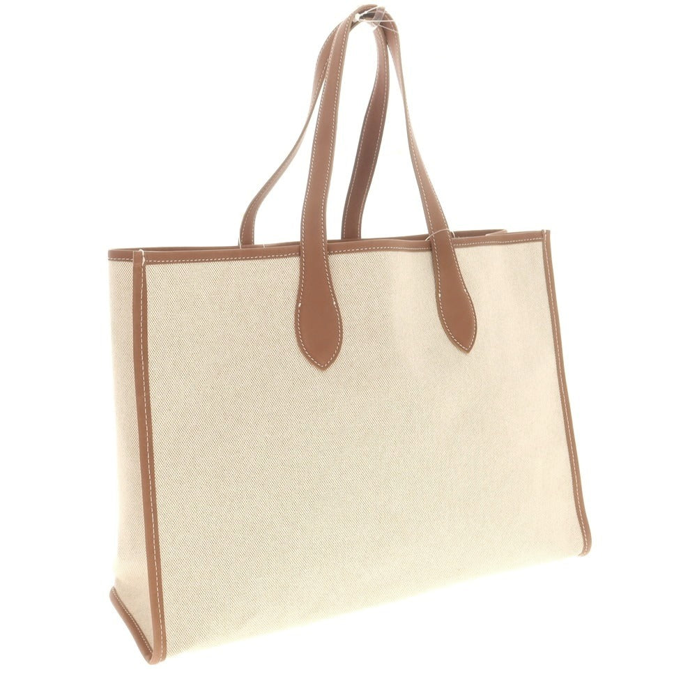 【新品】イルミーチョ il micio キャンバス トートバッグ ベージュxブラウン【 状態ランクN 】【 メンズ 】