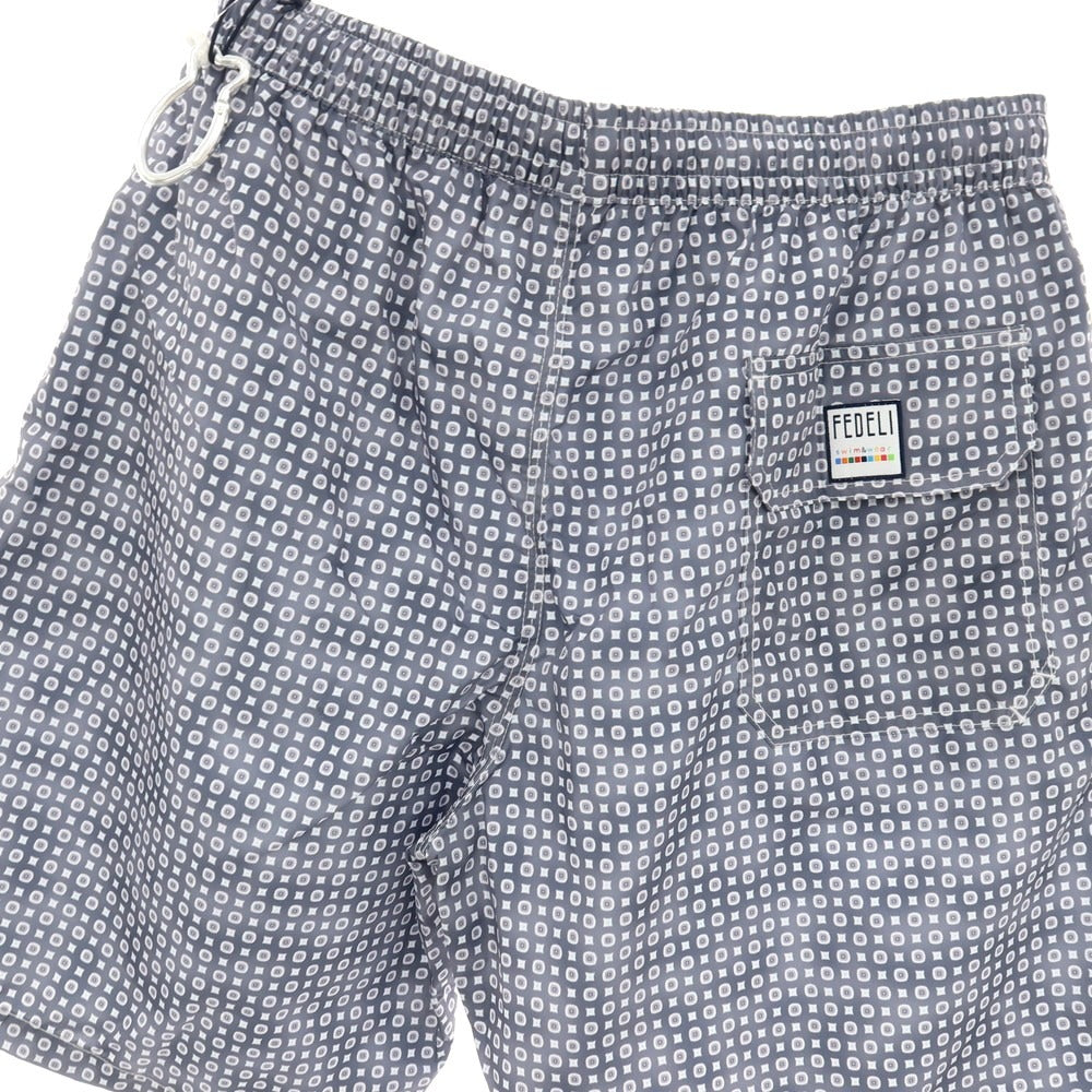 【新品】フェデーリ FEDELI POSITANO AIRSTOP STAMP ポリエステル スイムウェア 水着 ウォームグレーxホワイト【サイズM】【 状態ランクN 】【 メンズ 】