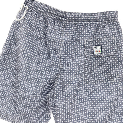 【新品】フェデーリ FEDELI POSITANO AIRSTOP STAMP ポリエステル スイムウェア 水着 ウォームグレーxホワイト【サイズM】【 状態ランクN 】【 メンズ 】