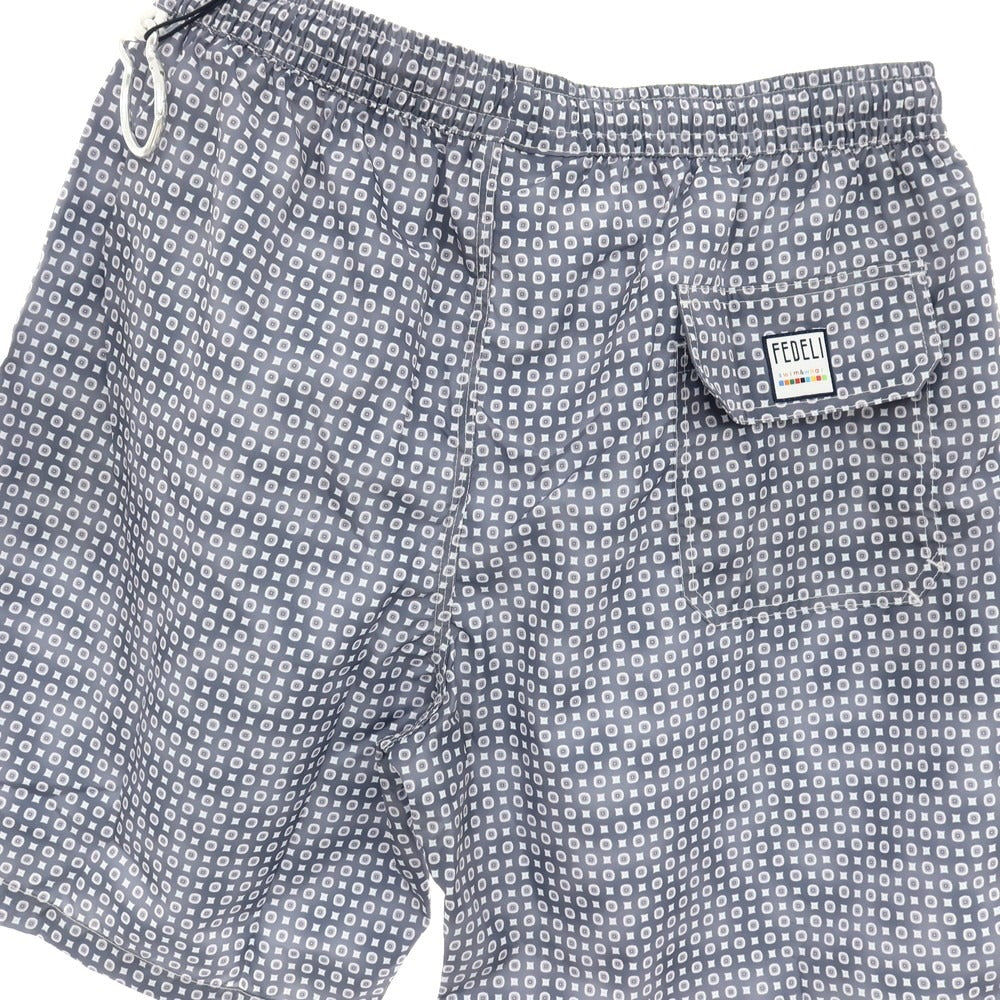 【新品アウトレット】フェデーリ FEDELI POSITANO AIRSTOP STAMP ポリエステル スイムウェア 水着 ウォームグレーxホワイト【サイズL】【 状態ランクN- 】【 メンズ 】