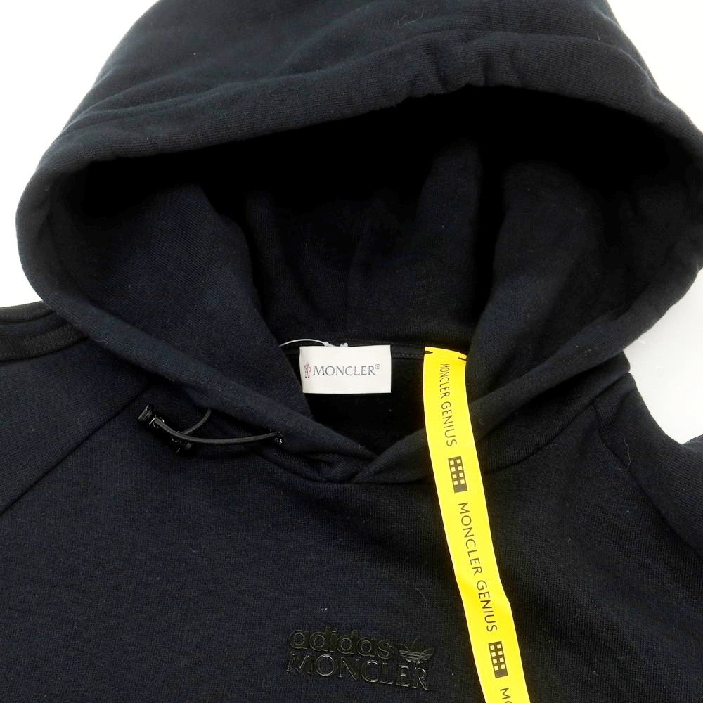 【中古】モンクレール ジーニアス MONCLER GENIUS × adidas コットン プルオーバー パーカー ブラック【 S 】【 状態ランクB 】【 メンズ 】