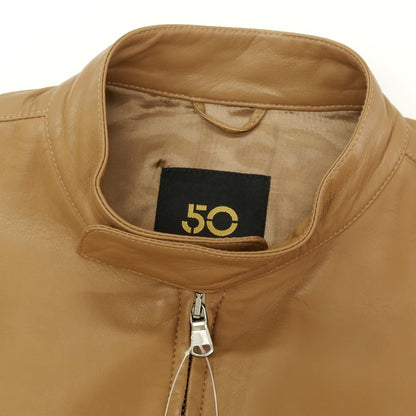 【中古】チンクアンタ Cinquanta ラムレザー ライダースジャケット ライトブラウン【 44 】【 状態ランクB 】【 メンズ 】