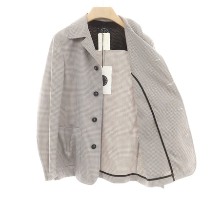 【中古】【未使用】ティージャケット T-JACKET ナイロンコットン ハウンドトゥース柄 ジャケット ブラウンxブルー系【 XS 】【 状態ランクS 】【 メンズ 】