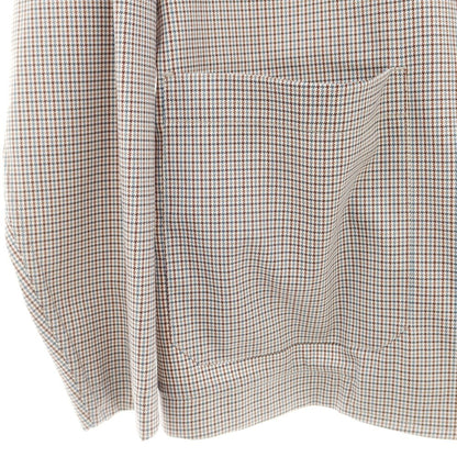【中古】【未使用】ティージャケット T-JACKET ナイロンコットン ハウンドトゥース柄 ジャケット ブラウンxブルー系【 XS 】【 状態ランクS 】【 メンズ 】