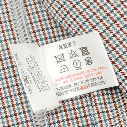 【中古】【未使用】ティージャケット T-JACKET ナイロンコットン ハウンドトゥース柄 ジャケット ブラウンxブルー系【 XS 】【 状態ランクS 】【 メンズ 】