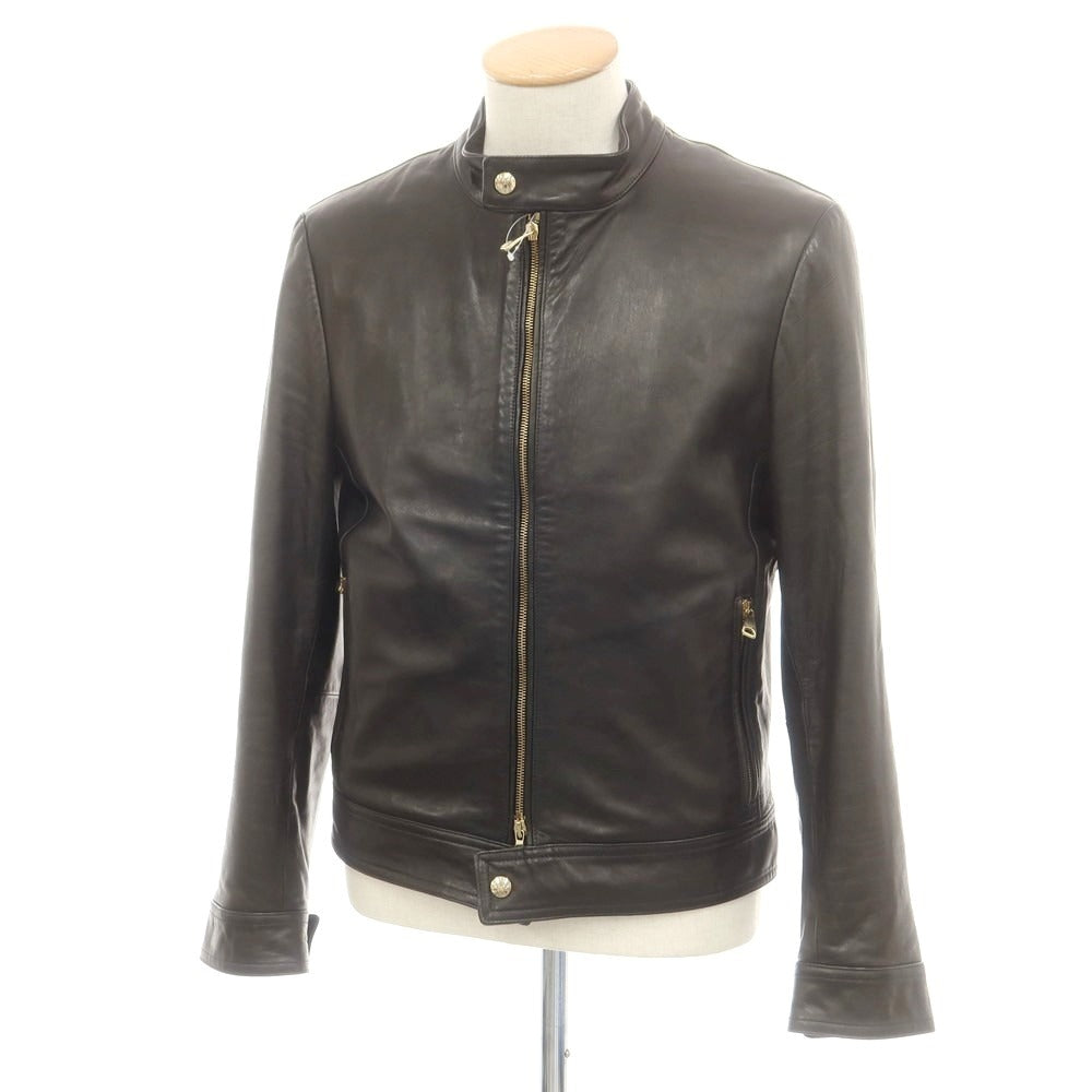 【中古】エンメティ EMMETI ラムレザー 中綿 ライダースジャケット ブラック【 46 】【 状態ランクB 】【 メンズ 】