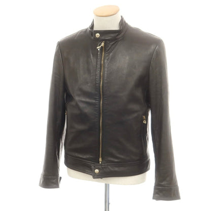 【中古】エンメティ EMMETI ラムレザー 中綿 ライダースジャケット ブラック【 46 】【 状態ランクB 】【 メンズ 】