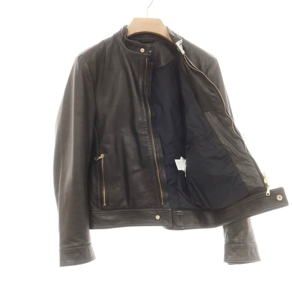 【中古】エンメティ EMMETI ラムレザー 中綿 ライダースジャケット ブラック【 46 】【 状態ランクB 】【 メンズ 】