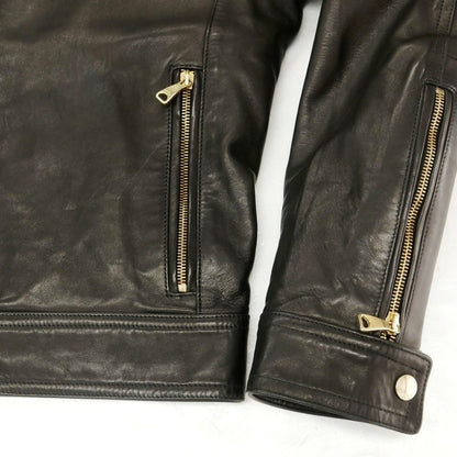 【中古】エンメティ EMMETI ラムレザー 中綿 ライダースジャケット ブラック【 46 】【 状態ランクB 】【 メンズ 】