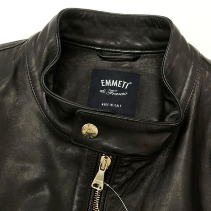 【中古】エンメティ EMMETI ラムレザー 中綿 ライダースジャケット ブラック【 46 】【 状態ランクB 】【 メンズ 】
