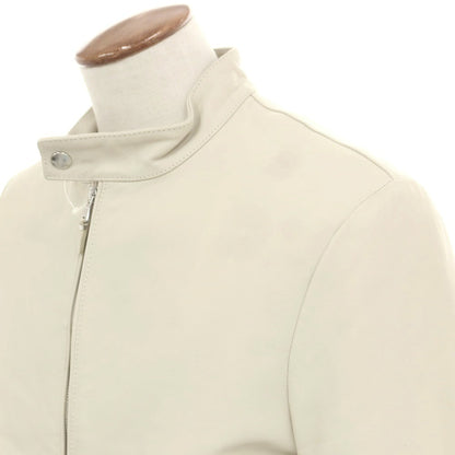 【中古】エンメティ EMMETI ラムレザー 中綿 ライダースジャケット クリーム【 48 】【 状態ランクB 】【 メンズ 】