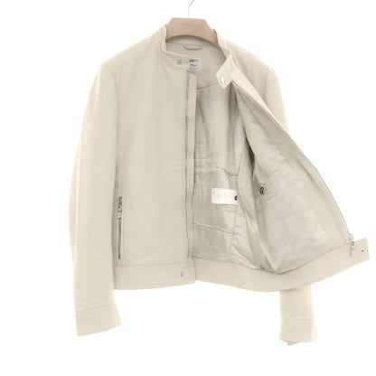【中古】エンメティ EMMETI ラムレザー 中綿 ライダースジャケット クリーム【 48 】【 状態ランクB 】【 メンズ 】