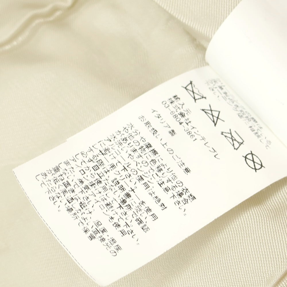 【中古】エンメティ EMMETI ラムレザー 中綿 ライダースジャケット クリーム【 48 】【 状態ランクB 】【 メンズ 】