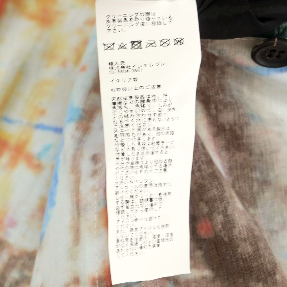 【中古】エンメティ EMMETI ラムレザー ライダースジャケット グリーン【 48 】【 状態ランクA 】【 メンズ 】