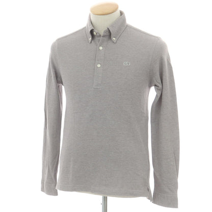 【中古】ラコステ LACOSTE コットン 鹿の子 長袖ポロシャツ グレー【 3 】【 状態ランクB 】【 メンズ 】