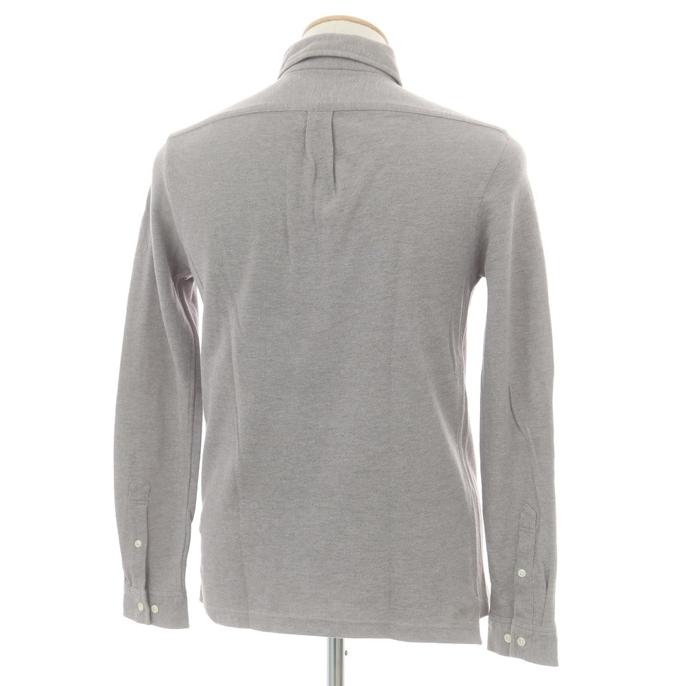 【中古】ラコステ LACOSTE コットン 鹿の子 長袖ポロシャツ グレー【 3 】【 状態ランクB 】【 メンズ 】