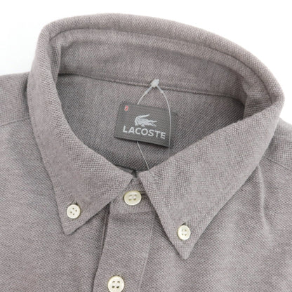 【中古】ラコステ LACOSTE コットン 鹿の子 長袖ポロシャツ グレー【 3 】【 状態ランクB 】【 メンズ 】