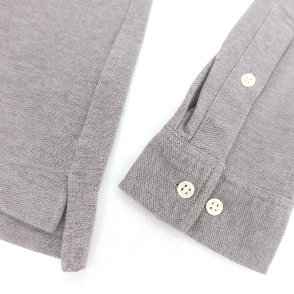 【中古】ラコステ LACOSTE コットン 鹿の子 長袖ポロシャツ グレー【 3 】【 状態ランクB 】【 メンズ 】