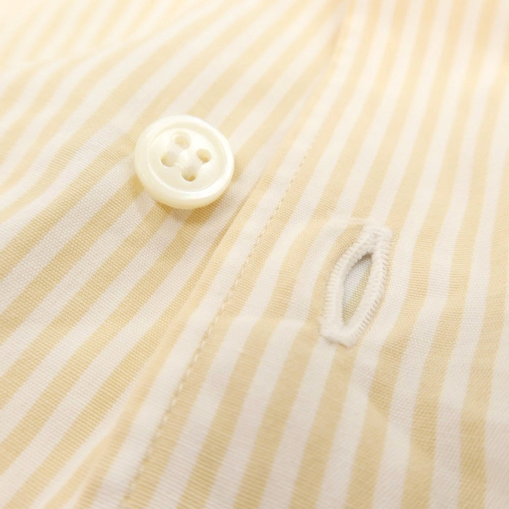 【中古】コムデギャルソンオム COMME des GARCONS HOMME コットン ストライプ レギュラーカラー 半袖シャツ イエローベージュxホワイト【 表記なし（M位） 】【 状態ランクB 】【 メンズ 】