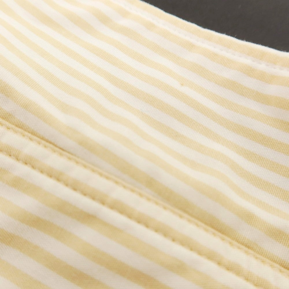 【中古】コムデギャルソンオム COMME des GARCONS HOMME コットン ストライプ レギュラーカラー 半袖シャツ イエローベージュxホワイト【 表記なし（M位） 】【 状態ランクB 】【 メンズ 】