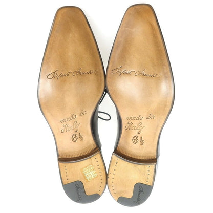 【中古】【未使用】ステファノブランキーニ Stefano Branchini ストレートチップ ドレスシューズ ダークグレー【 6 1/2 】【 状態ランクS 】【 メンズ 】