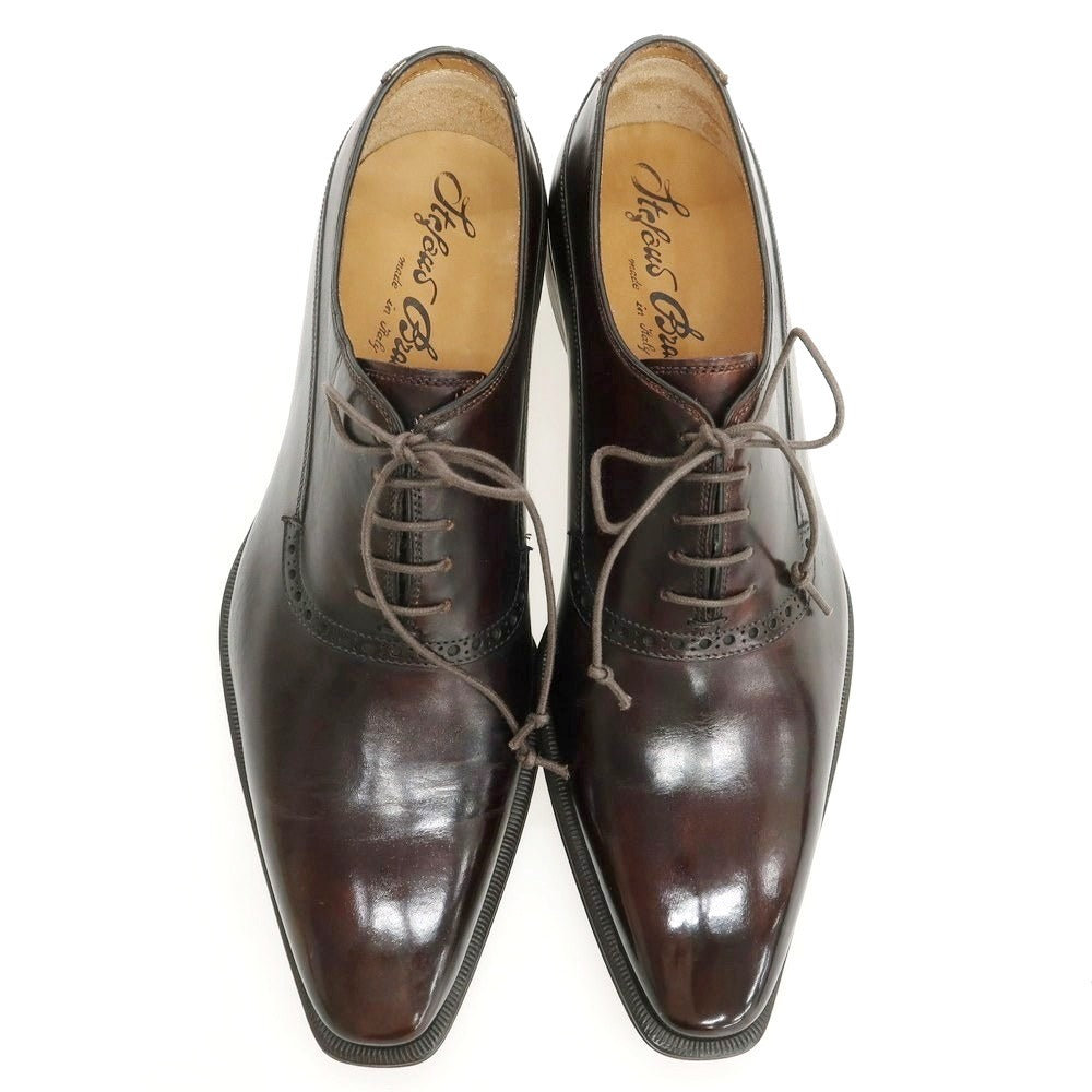 【中古】【未使用】ステファノブランキーニ Stefano Branchini プレーントゥ ドレスシューズ ダークブラウン【 6 1/2 】【 状態ランクS 】【 メンズ 】