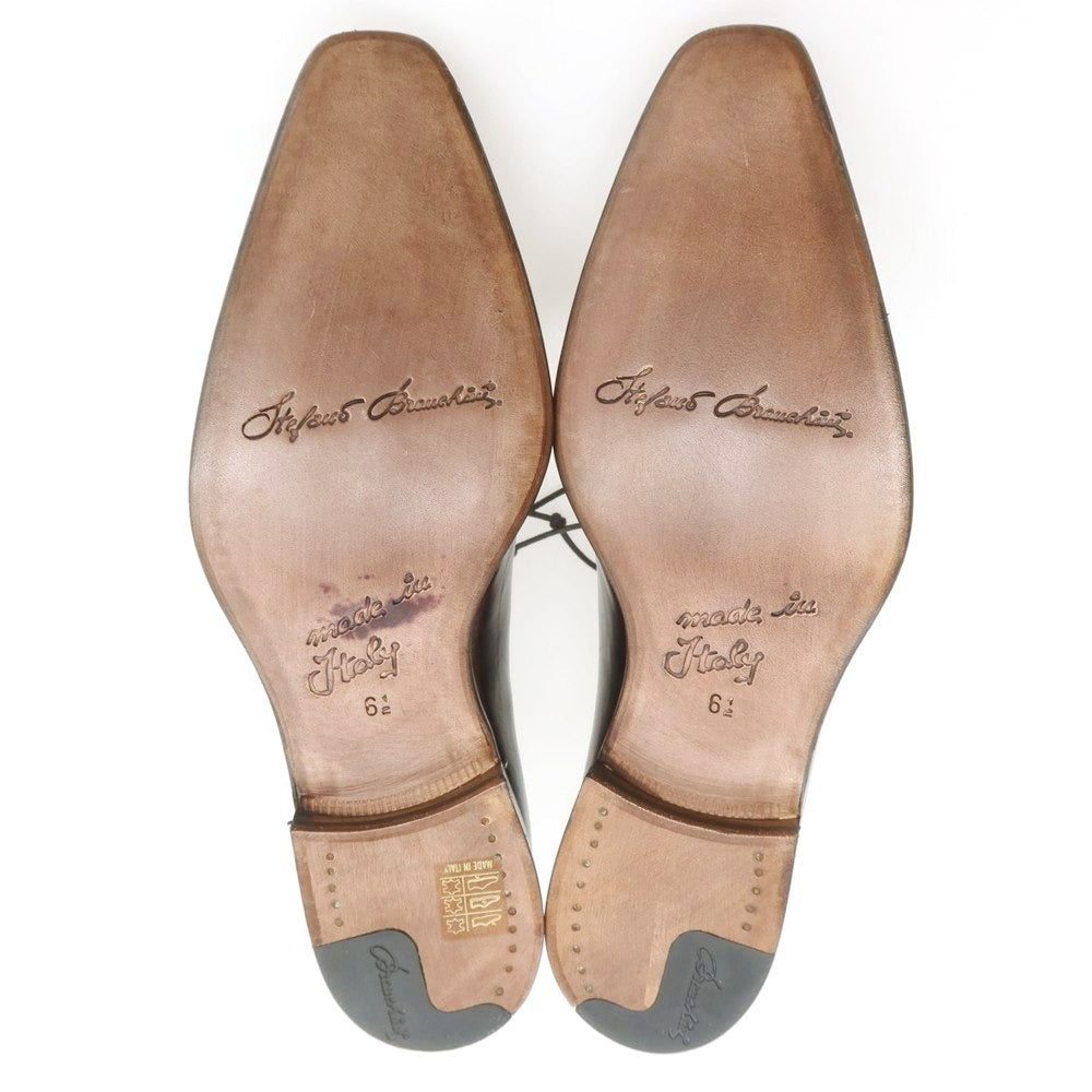 【中古】【未使用】ステファノブランキーニ Stefano Branchini プレーントゥ ドレスシューズ ダークブラウン【 6 1/2 】【 状態ランクS 】【 メンズ 】
