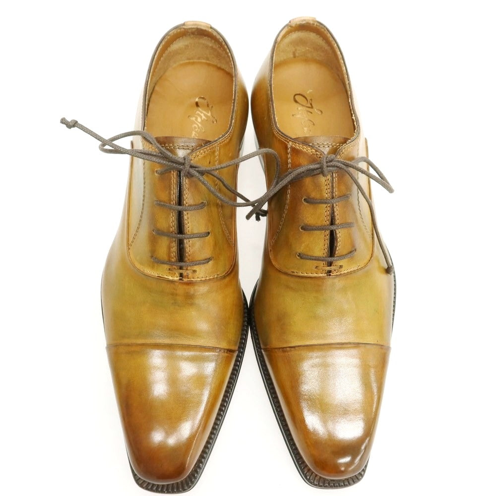 【中古】【未使用】ステファノブランキーニ Stefano Branchini ストレートチップ ドレスシューズ ライトブラウン【 6 】【 状態ランクS 】【 メンズ 】