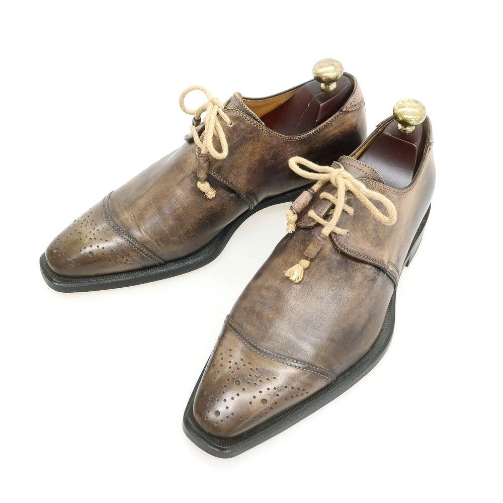 【中古】ステファノブランキーニ Stefano Branchini 変形ストレートチップ ドレスシューズ ブラウン【 6 】【 状態ランクC 】【 メンズ 】