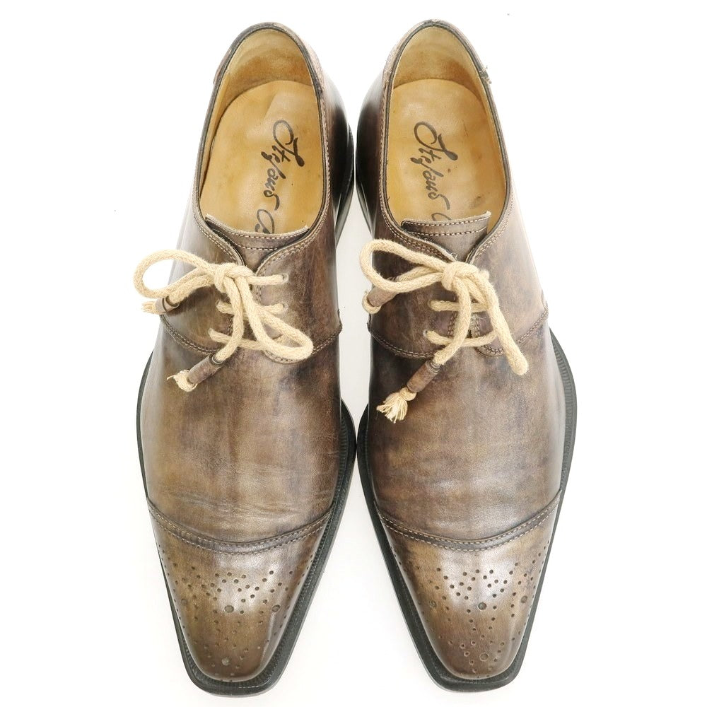 【中古】ステファノブランキーニ Stefano Branchini 変形ストレートチップ ドレスシューズ ブラウン【 6 】【 状態ランクC 】【 メンズ 】