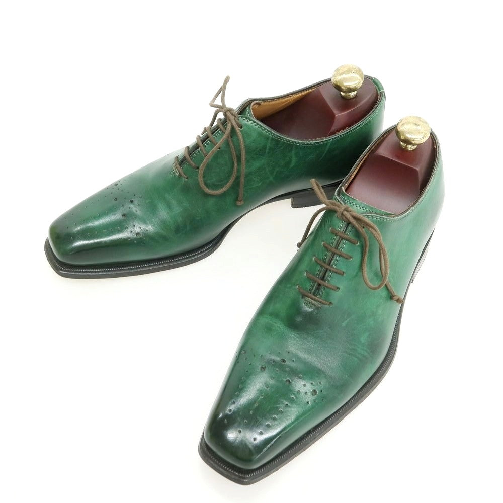 【中古】ステファノブランキーニ Stefano Branchini ホールカット ドレスシューズ グリーン【 6 1/2 】【 状態ランクB 】【 メンズ 】