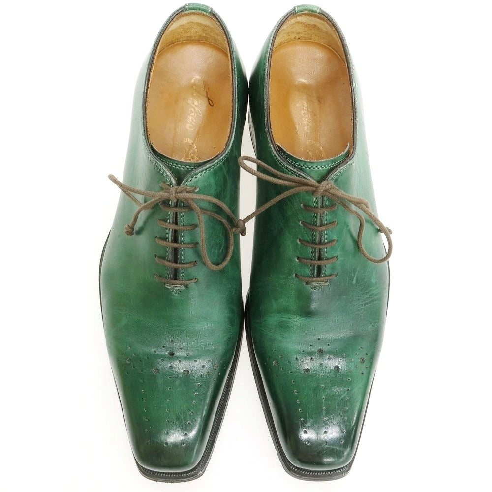 【中古】ステファノブランキーニ Stefano Branchini ホールカット ドレスシューズ グリーン【 6 1/2 】【 状態ランクB 】【 メンズ 】