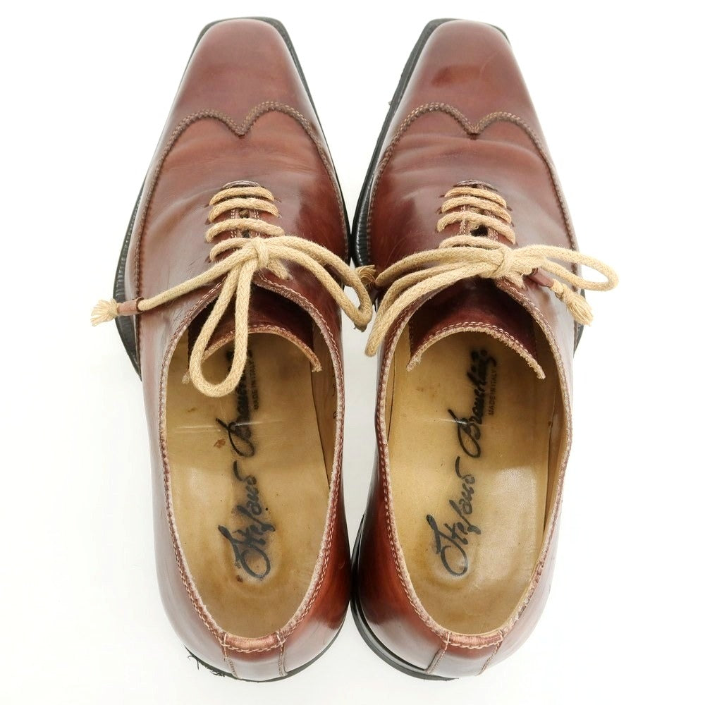 【中古】ステファノブランキーニ Stefano Branchini ブラインドブローグ ドレスシューズ ブラウン【 6 】【 状態ランクC 】【 メンズ 】
