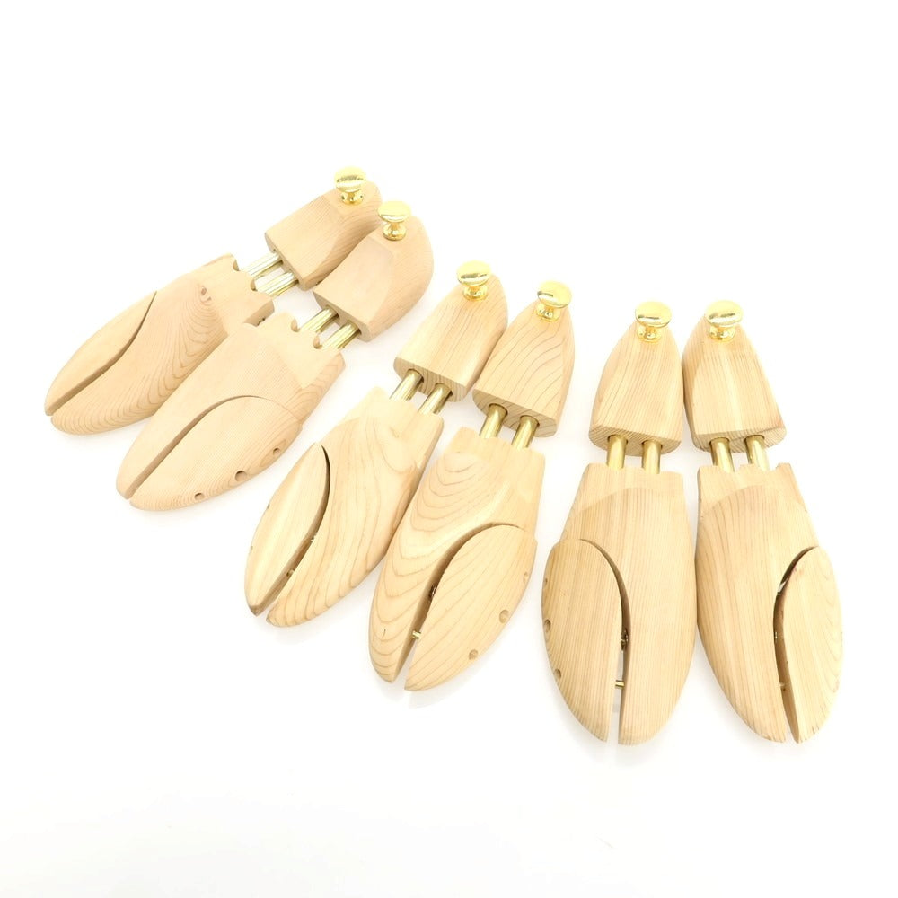 【中古】glossychoe グロッシーシュ 木製 シューツリー シューキーパー 3組セット ベージュ【 38/39 】【 状態ランクA 】【 メンズ 】