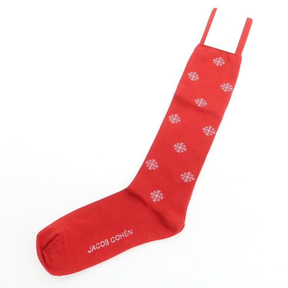 【新品】ヤコブコーエン JACOB COHEN コットンカシミヤシルク ソックス レッド【 UN 】【 状態ランクN 】【 メンズ 】