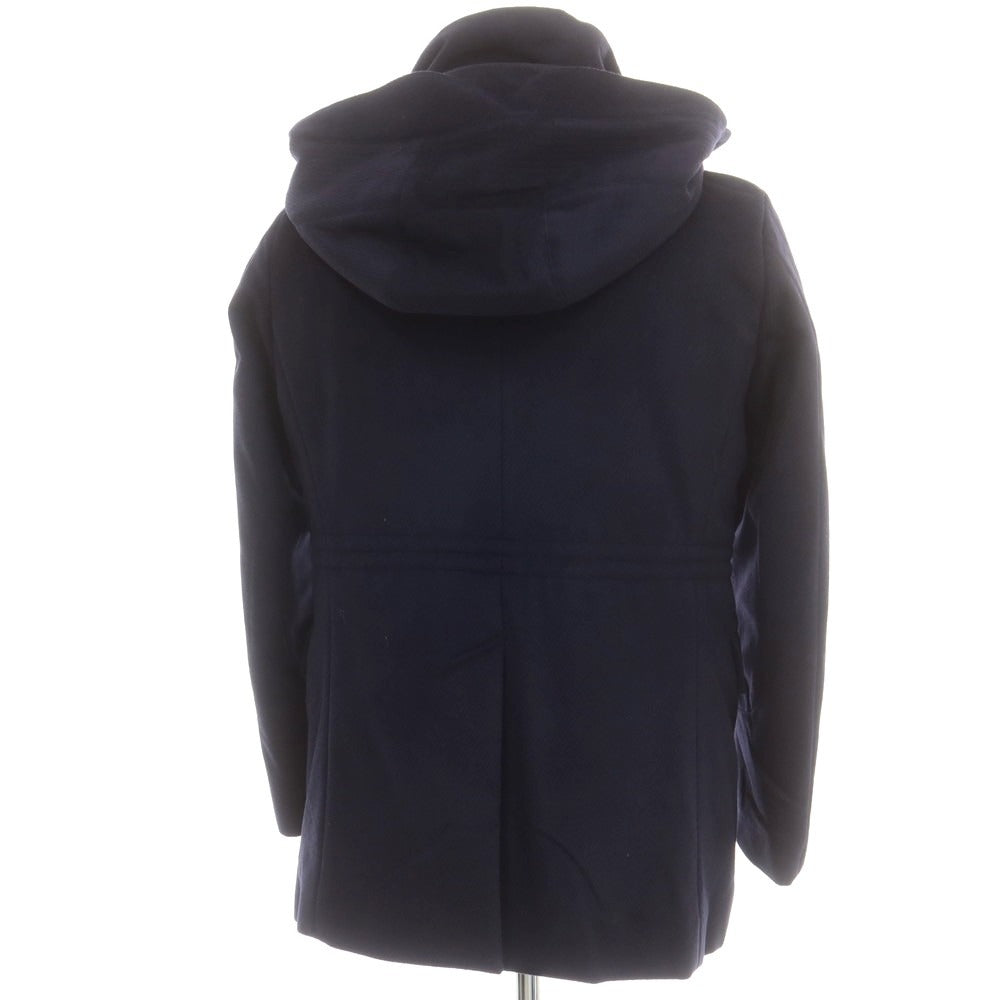 【中古】【未使用】アレグリ Allegri ウール フーデッドコート ネイビー【 46 】【 状態ランクS 】【 メンズ 】